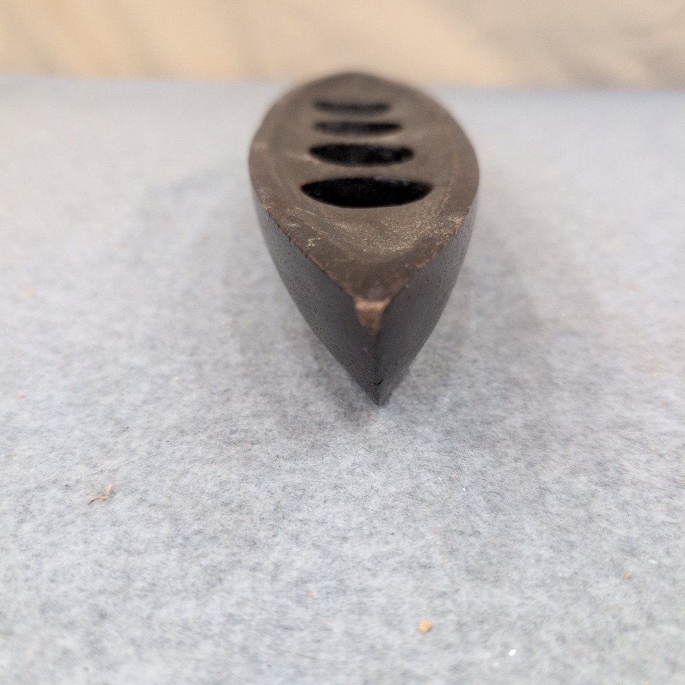 Hand Carved Wood Canoe Tea Light Candle Holder 4 Slot Boat Made in Thailand Dark - Picture 5 of 10